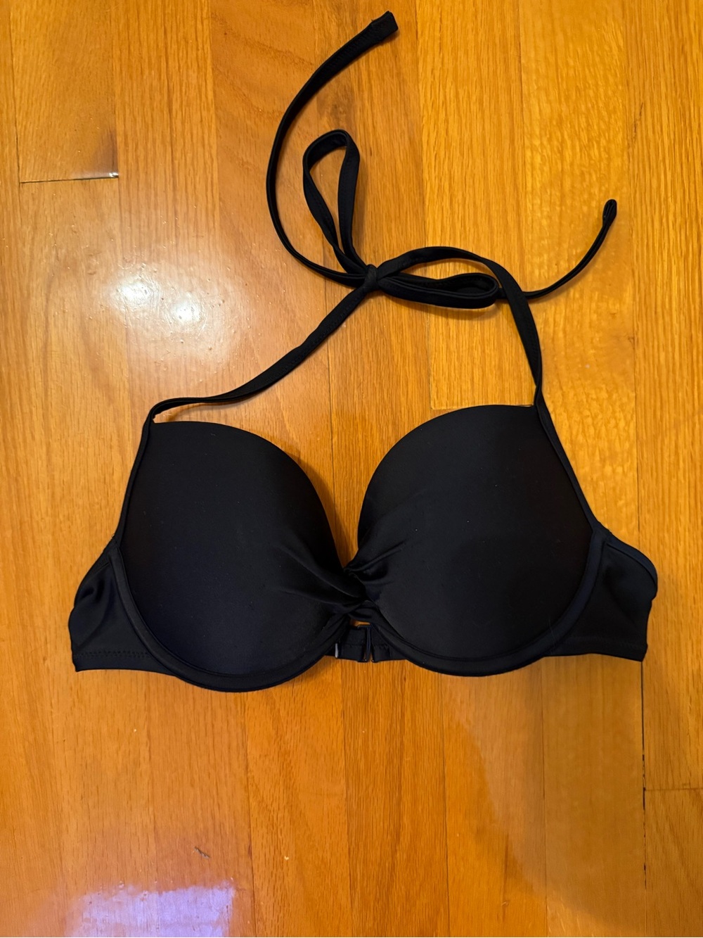 aerie Black Halter Molded Bikini Top
